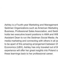 iSMP Poland Team: Ashley Clark